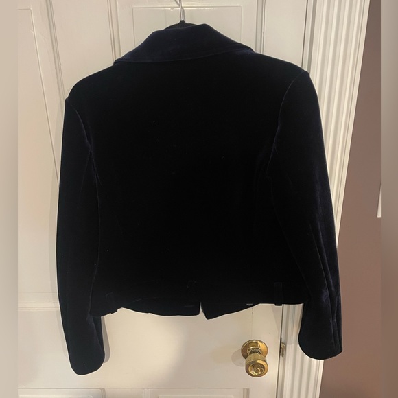 Emporio Armani Womens Velvet Motorcycle Jacket - Picture 1 of 3